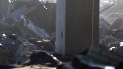 Instorten parkeergarage Eindhove Airport gefilmd door bewakingscamera