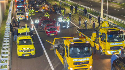 Nieuwe A4 vast na aanrijding