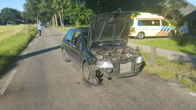 Eenzijdige aanrijding in Amen