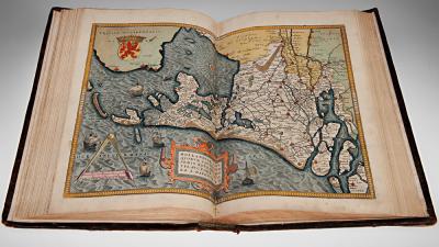 Foto van atlas Holland dwars getekend | Koninklijke Bibliotheek