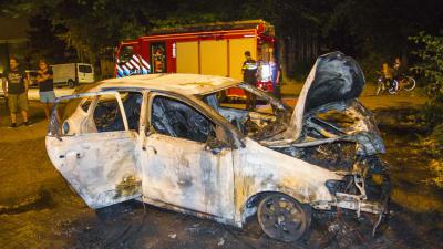 Auto gestript en daarna in brand gestoken Schiedam