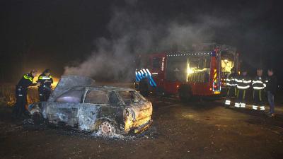 Vermoedelijk gestolen auto uitgebrand in buitengebied Vught
