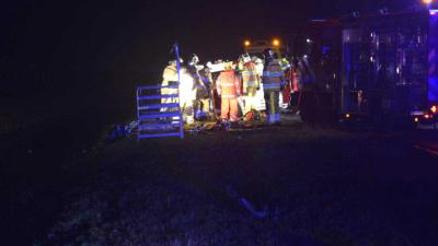 Automobilist overleden bij ernstig ongeval N36 Stegeren