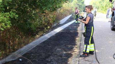 Opnieuw flinke bermbrand op viaduct De Ketting in Boxtel