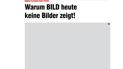 Duitse krant Bild zonder foto's