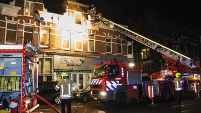 Grote brand boven Rotterdams restaurant