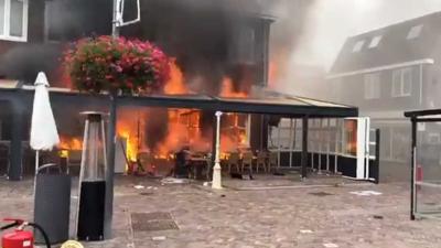 Gewonden bij grote brand restaurant Egmond aan Zee