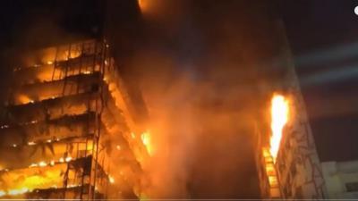 Brandende flat ingestort in Brazilaanse stad São Paulo 
