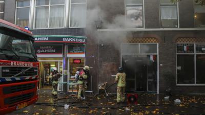 Grote brand in pand van Outlet fashion italy