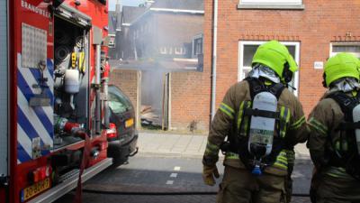 stapel hout, veroorzaken, rook, woning, 