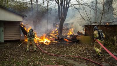 Meerdere tuinhuisjes afgebrand in Rotterdam