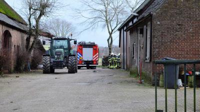 Brand bij agrarisch bedrijf in buitengebied van Gemonde