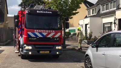Brand in schuur in Schiedam