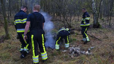 Brandweer blust brandje van vandalen