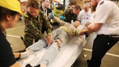Grote rampenoefening in Centraal Militair Hospitaal 