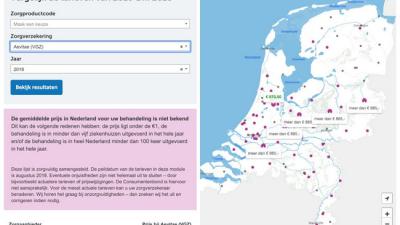 Prijzen van bijna één miljoen zorgbehandelingen op de kaart te vergelijken