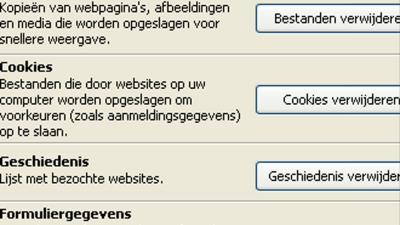 Foto van instellingen cookies computer | Archief EHF