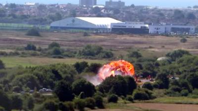 Straaljager crashed tijdens vliegshow in Engeland