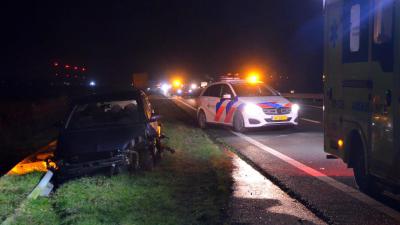 Zwaar beschadigde auto