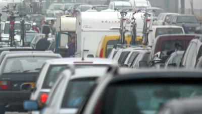 Langere files door vakantie in het midden van het land