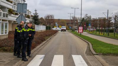 Man schrikt en valt na hard remmen auto