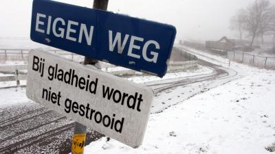 Opnieuw waarschuwing voor gladde wegen