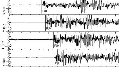 Foto van grafiek uitslag aardbevingen | Archief EHF