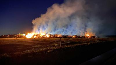 Grote hooibrand in Drentse Eursinge
