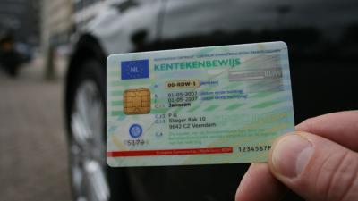 Foto van kentekencard