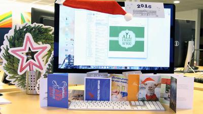 Kerstkaarten per e-mail of post?