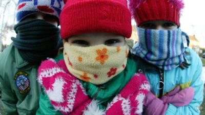 Het is stil op straat door snijdende kou