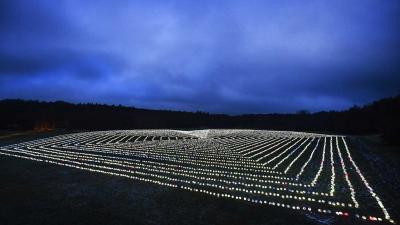 Hart van 11.239 lampionnen verlicht middelpunt van Nederland