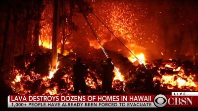 Videobeelden natuurgeweld lavastromen Hawaï maken diepe indruk