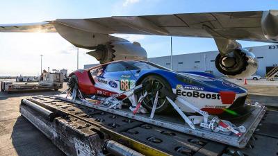 Ford GT's maken zich op voor Le Mans