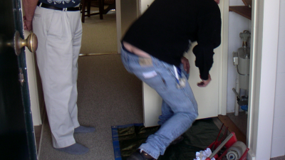 Loodgieter aan het werk