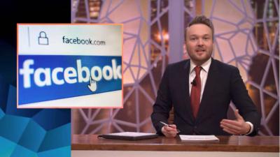 Groep mensen verlaten voorstelling Lubach Live in Emmeloord