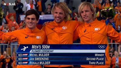 Foto van schaatsbroers Michel en Ronald Mulder | Archief NOS