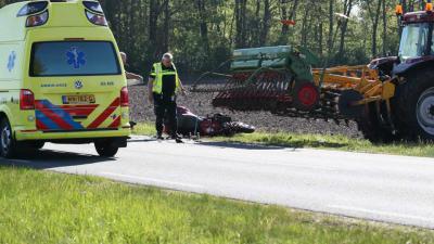 Motorrijder omgekomen bij ongeval met tractor