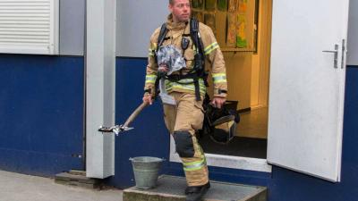 Brandje in noodgebouw school Vlaardingen