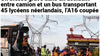 16 Nederlandse scholieren lichtgewond bij busongeluk in Frankrijk
