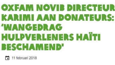 Oxfam Novib door het stof om wangedrag medewerkers