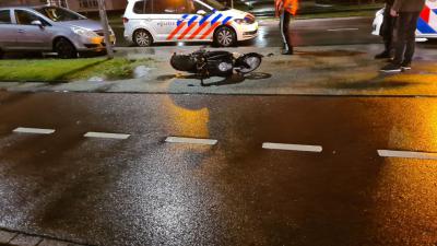 Scooter beschadigd door aanrijding