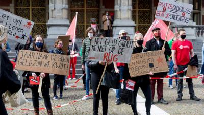 protest-studenten-leenstelsel-Groningen