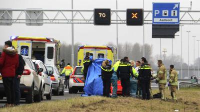A20 afgesloten vanwege reanimatie