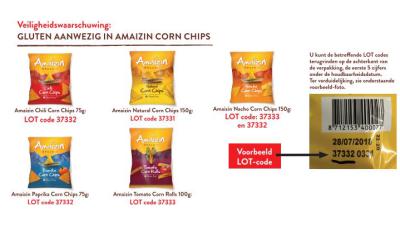 Allergiewaarschuwing Amaizin Corn Chips