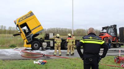 Brand in vrachtwagen