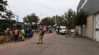 Brandweer bij gaslekkage