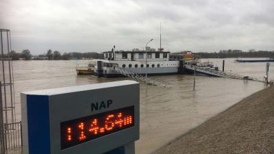 Hoogwater bij Lobith bereikt hoogtepunt 