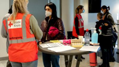 Opvang door Rode Kruis