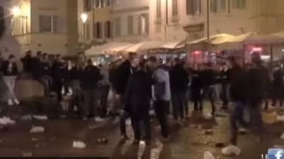 Twee Feyenoordsupporters in Rome mishandeld